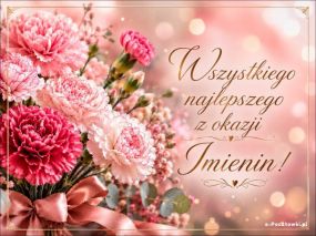 Bukiet goździków na Imieniny