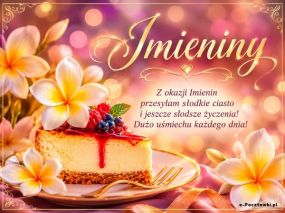 Słodkie życzenia na Imieniny dla Ciebie