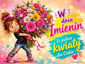 W dniu Imienin - Bukiet kwiatów dla Ciebie!