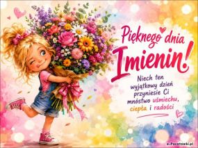 Pięknego dnia Imienin - Bukiet kwiatów dla Ciebie