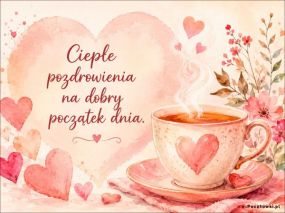 Ciepłe pozdrowienia na dobry początek-dnia!