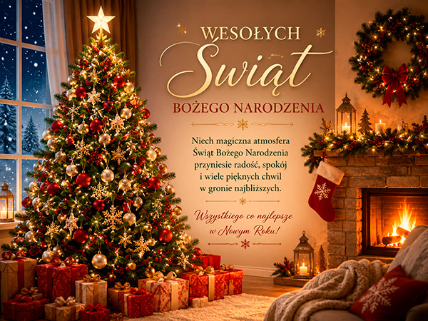 Świąteczna kartka z życzeniami
