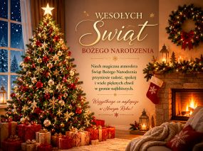 Świąteczna kartka z życzeniami