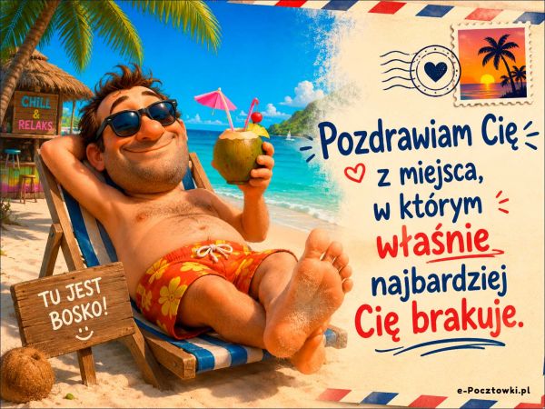 Pocztówka od męża!