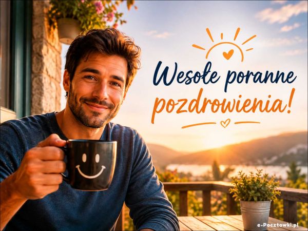 Wesołe poranne pozdrowienia dla Ciebie
